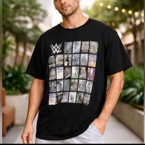WWE Authentic Graphic Shirt S 2XL Black Wrestling Fan Tee WWE Superstars Shirt
